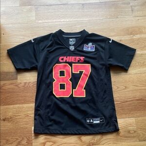 Nike Black Kansas City Chiefs #87 Youth Jersey with Red and Gold Accents